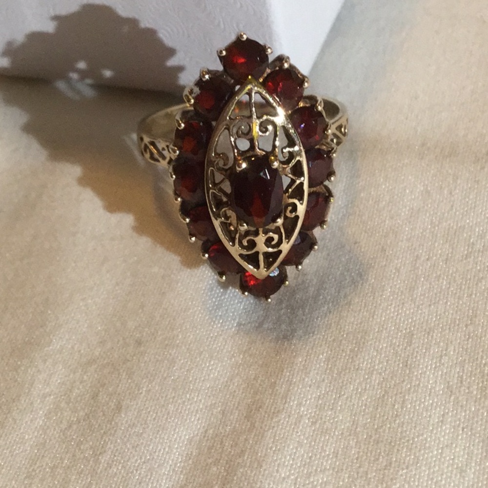 Garnet cocktail ring